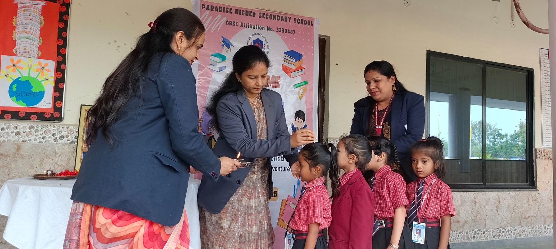"Back to where dreams soar and friendships bloom 🌟. Here's to a fresh start, new adventures, and making memories at Paradise School! #BackToSchool