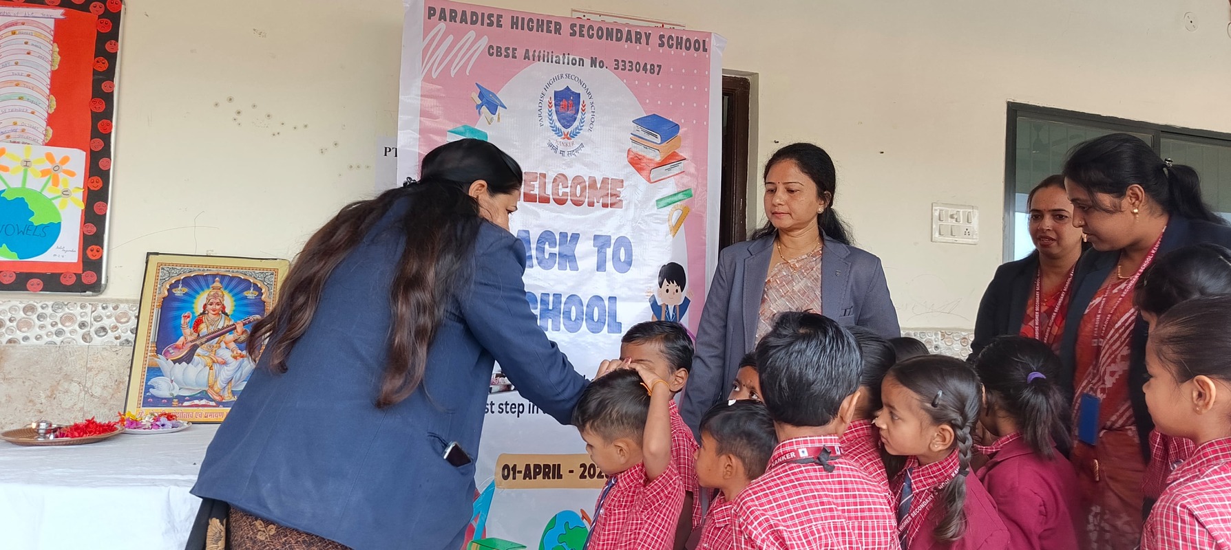 "Back to where dreams soar and friendships bloom 🌟. Here's to a fresh start, new adventures, and making memories at Paradise School! #BackToSchool